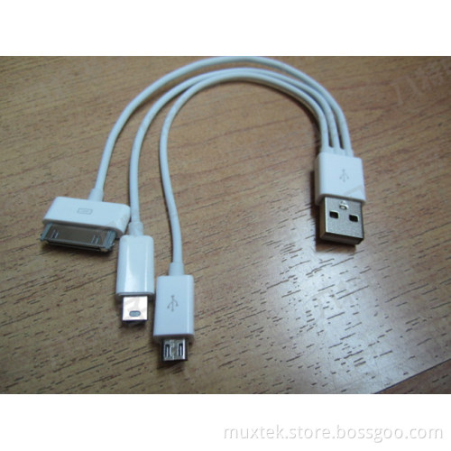 USB Cable. 3 in 1 Cable for iPhone5. Cable for iPhone4/4s Sumsang